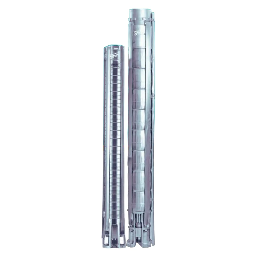 Empower pump-end range photo. Stage count and dimensions vary by model.