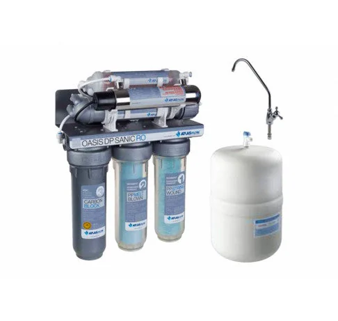 ATLAS OASIS DP Sanic 100GPD reverse osmosis equipment. Exact catalogue model. Exact supplied configuration confirmed by quotation.